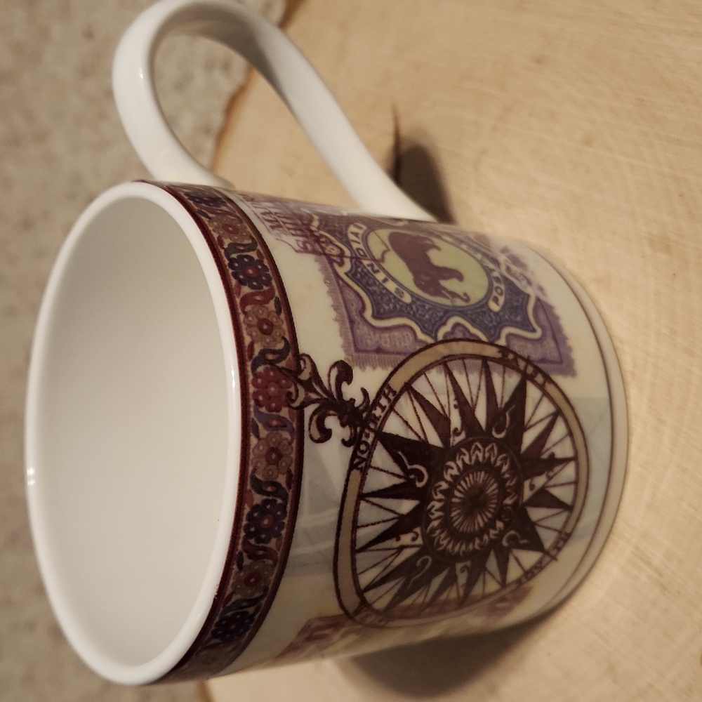 Wedgewood India Stamps Bone China Mug 1997